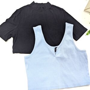 🤎5/$25🤎Ribbed Crop Top Bundle 2pc